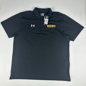 NWT Under Armour Mens 2XL Heatgear Butler Cat Loose Polo Short Sleeve Black‎